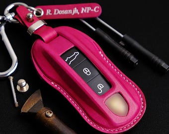 Porsche Macan Key Fob Cover, Key Cover for 718 911 Taycan Macan Cayenne,... Leather Key Case for Porsche, Porsche Macan Accessories