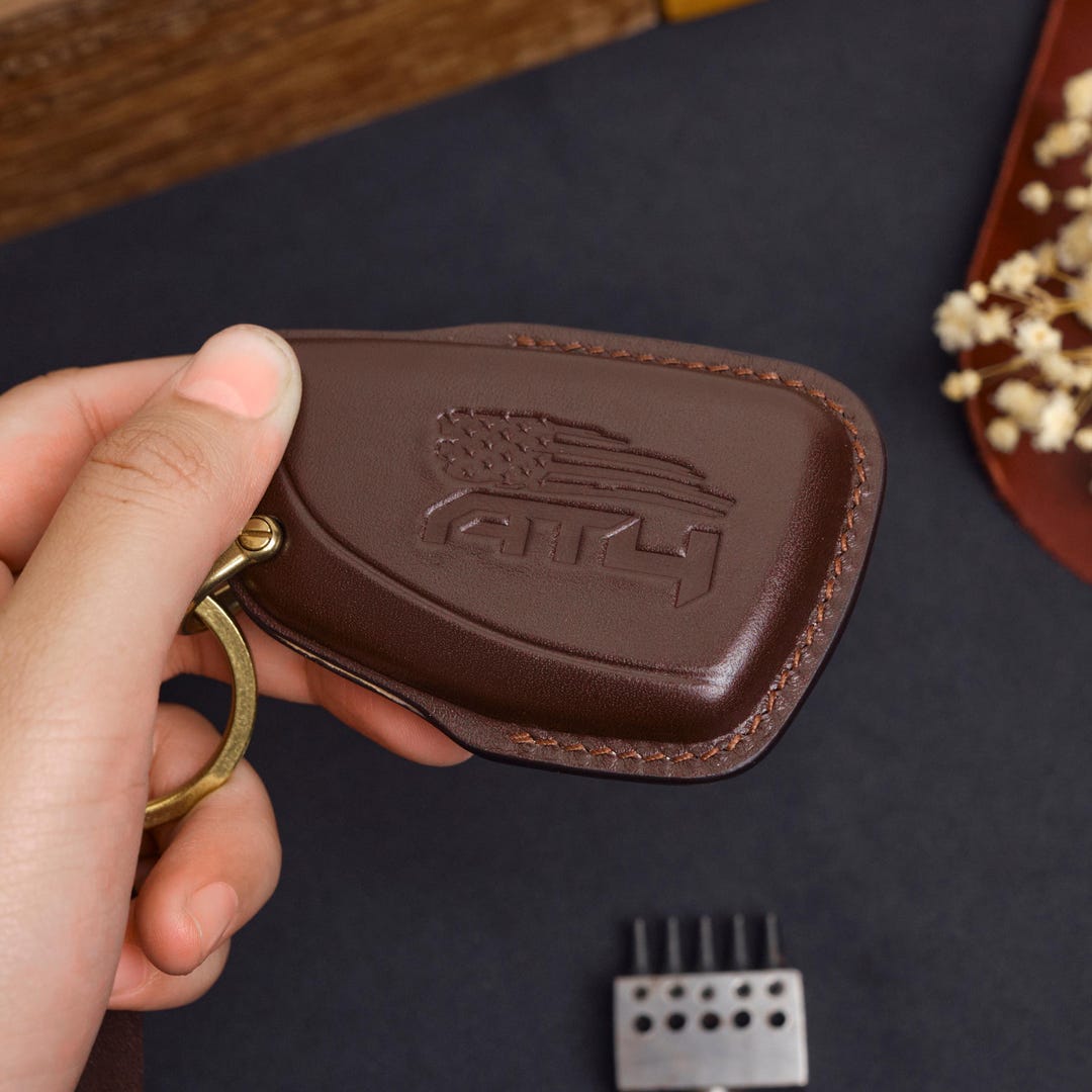 Cover for GMC Sierra AT4 Key Case, Custom Leather Key Fob Cover Fits ...