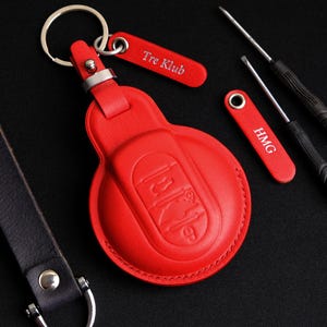 Mini Cooper Key Fob Cover, Personalized Leather Case For Mini Countryman, Clubman, 3 Door, 5 Door.... Gift For New Car