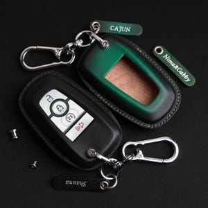 Handcraft Key Fob Cover For Bronco, Custom Leather Key Case For Bronco, Bronco Key Case Key Chain Keyless Accessories, Bronco Gift