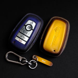 Ford F150 Tremor Leather Key Fob Cover, Handmade Key Case For F-150 Escape Explorer Fusion Maverick, Custom Superduty Remote Holder Keychain