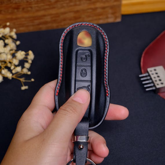 Gray ABS Key Fob Case Cover Shell – Fits Porsche Cayenne Panamera Macan 911 718 Cayman