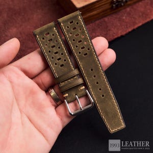 Leather Watch Band Strap Custom Size 22mm 21mm 20mm 19mm 18mm, Choice color Buckle, Choice of Width, Handmade Watch Strap, Gift For Him