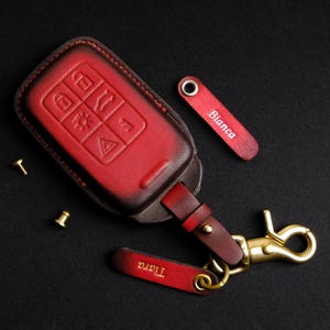 Volvo XC40 Key Fob Cover, Custom Leather Key Case, Volvo Accessories for XC40, XC60, XC90, S60, S90, V60 V90, Volvo Key Holder, Gift for Him