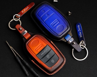 Personalized Leather Key Case For Toyota Tacoma, Toyota Tacoma Key Fob Cover, Toyota Key Chain Accessory, Personalized Gift