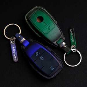 Mercedes GLE-Class Leather Key Fob Cover, Handmade Key Case for GLA GLB C E S-Class, Mercedes Keyless Entry Cover, Mercedes Key Protector