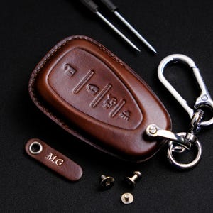 Chevrolet Malibu Key Fob Cover, Leather Key Case For Entry Remote Chevrolet Malibu, Chevy Accessory