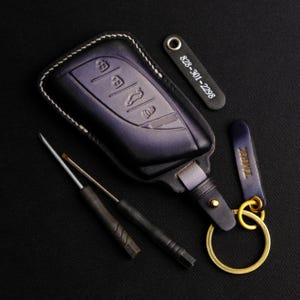 Lexus ES250 ES300 ES350 Key Fob Cover, Handcrafted Leather Key Case For Nx Gx Ls Lc Ux Es Lx rx Rx Tx Rz Rc, Lexus Fob Sleeve, Gift For Him