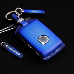 Handcraft Leather Key Fob Cover For Volvo XC90,... Volvo Series Key Fob Case, Volvo Accessories, Gift For Husband