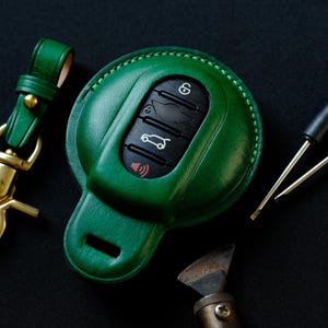 Mini Cooper Key Fob Cover, Leather Key Cover For Mini Cooper, Mini Cooper Countryman, Clubman, 3 Doors, 5 Doors ... Mini Cooper Gift for Her