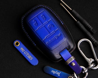 Funda de cuero para llavero 2500, estuche protector para llaves, funda de cuero hecha a mano para llavero.