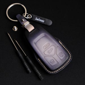 Q-Series Key Fob Cover, Handmade Leather Key Case For Q3 Q5 Q7 Q8, Keychain Keyless Remote Holder, Birthday Gift, Gift For Him