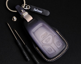 Q-Series Key Fob Cover, Handmade Leather Key Case For Q3 Q5 Q7 Q8, Keychain Keyless Remote Holder, Birthday Gift, Gift For Him
