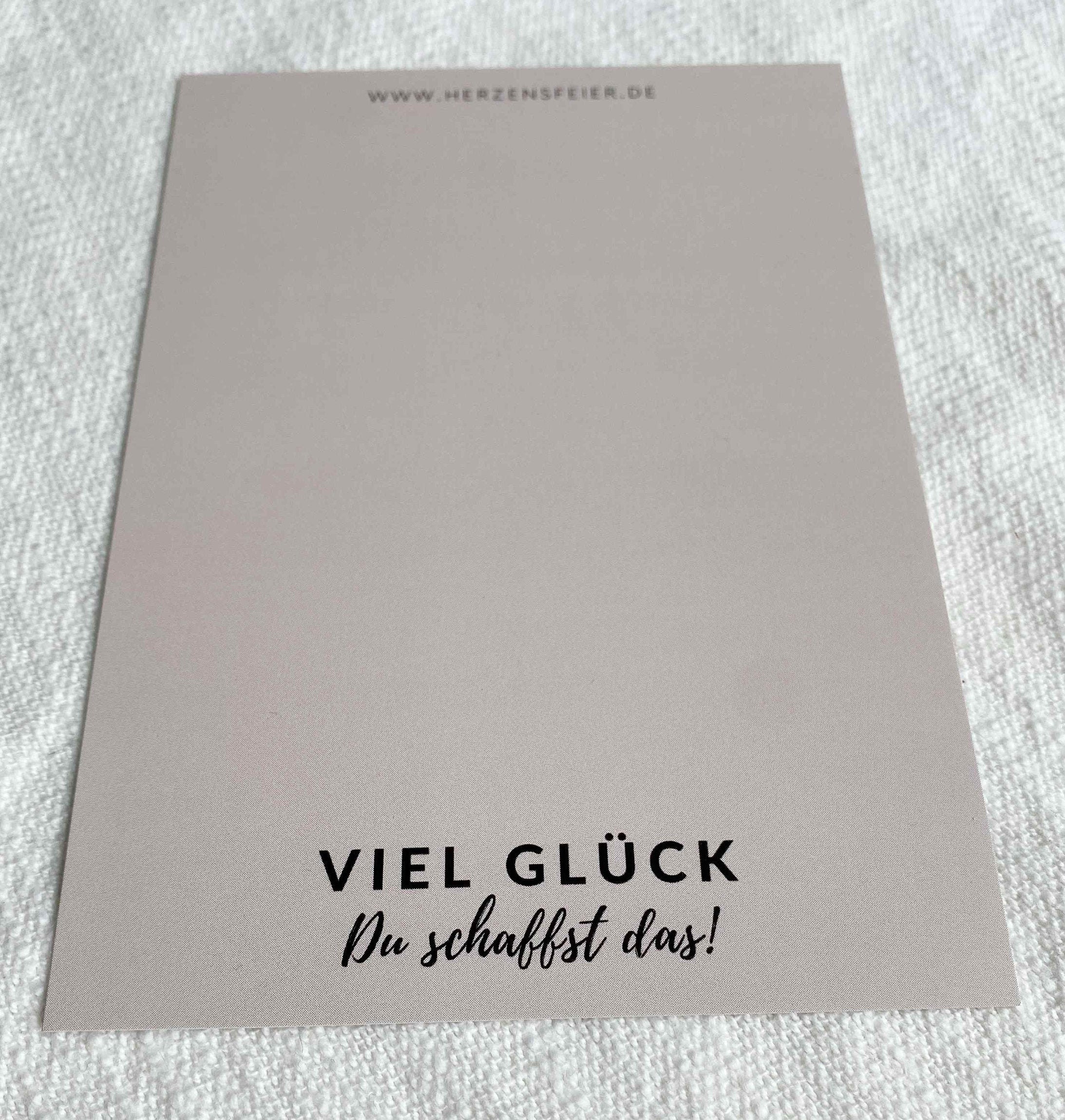 Viel Glück du schaffst das Karte mit Trockenblumenstrauß - Etsy.de