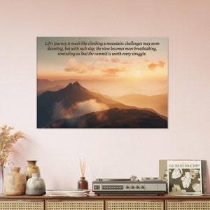Motivational Mountain Quote Canvas