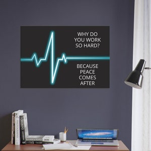 Inspirational Quote Canvas Work Hard