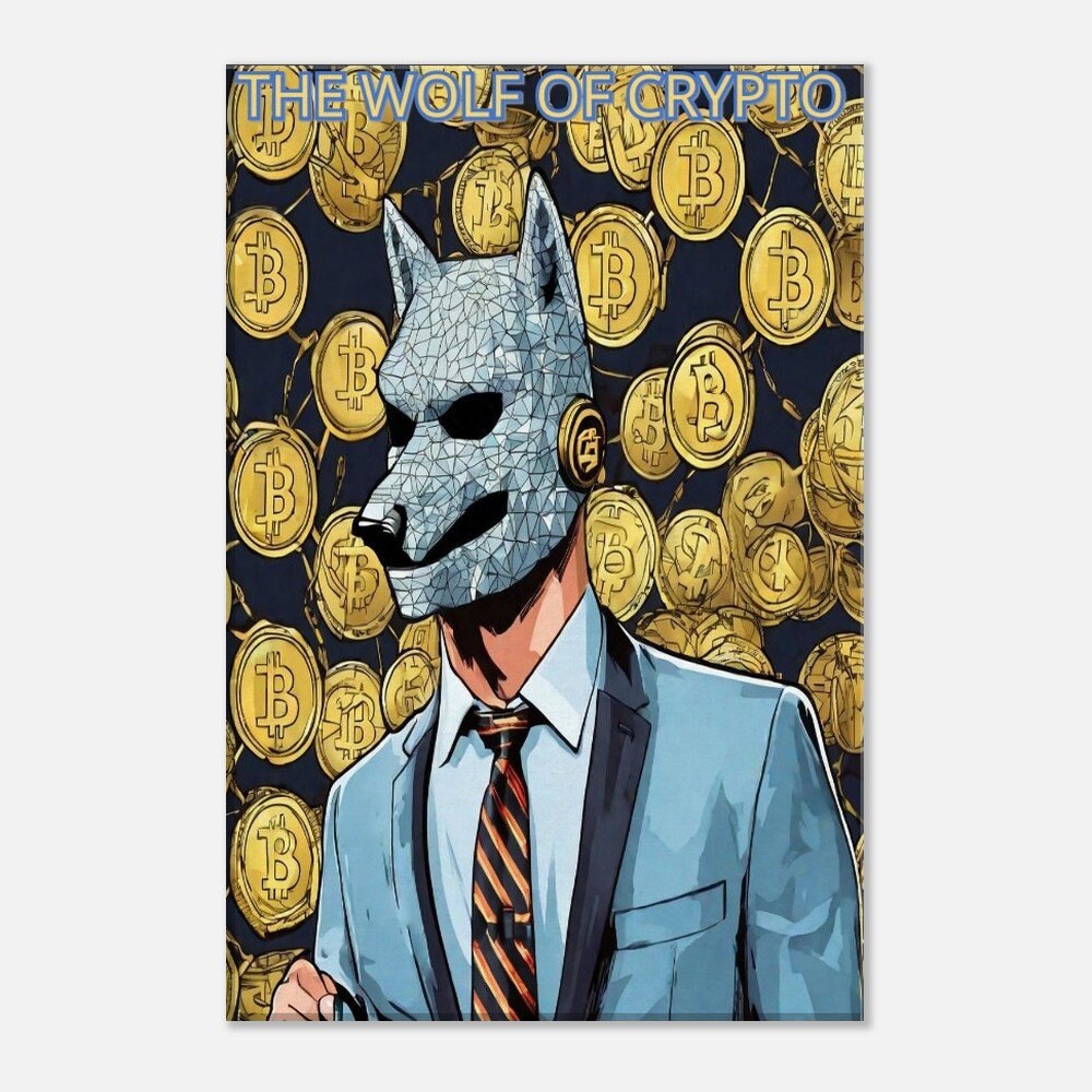 The Wolf of Crypto Canvas - Etsy