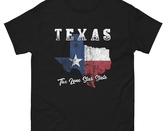 Camiseta desgastada con la bandera de Texas: Orgullo del Estado de la Estrella Solitaria