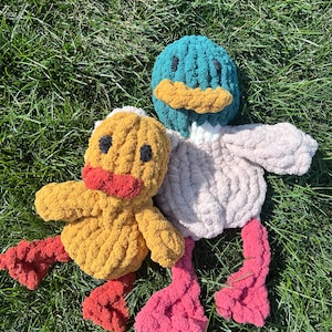 Marley Duck Chunky Knit Stuffie/ Duck Stuffie/ Mallard Duck Stuffie/ Children&#39;s Stuffed Toy/ Duck Plushie/ Mallard Duck/ Chunky Knit/ Knit