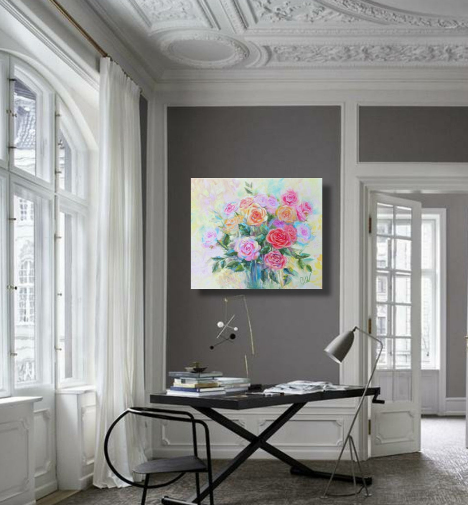 Rose morning flower picture beautiful pink flowers Etsy