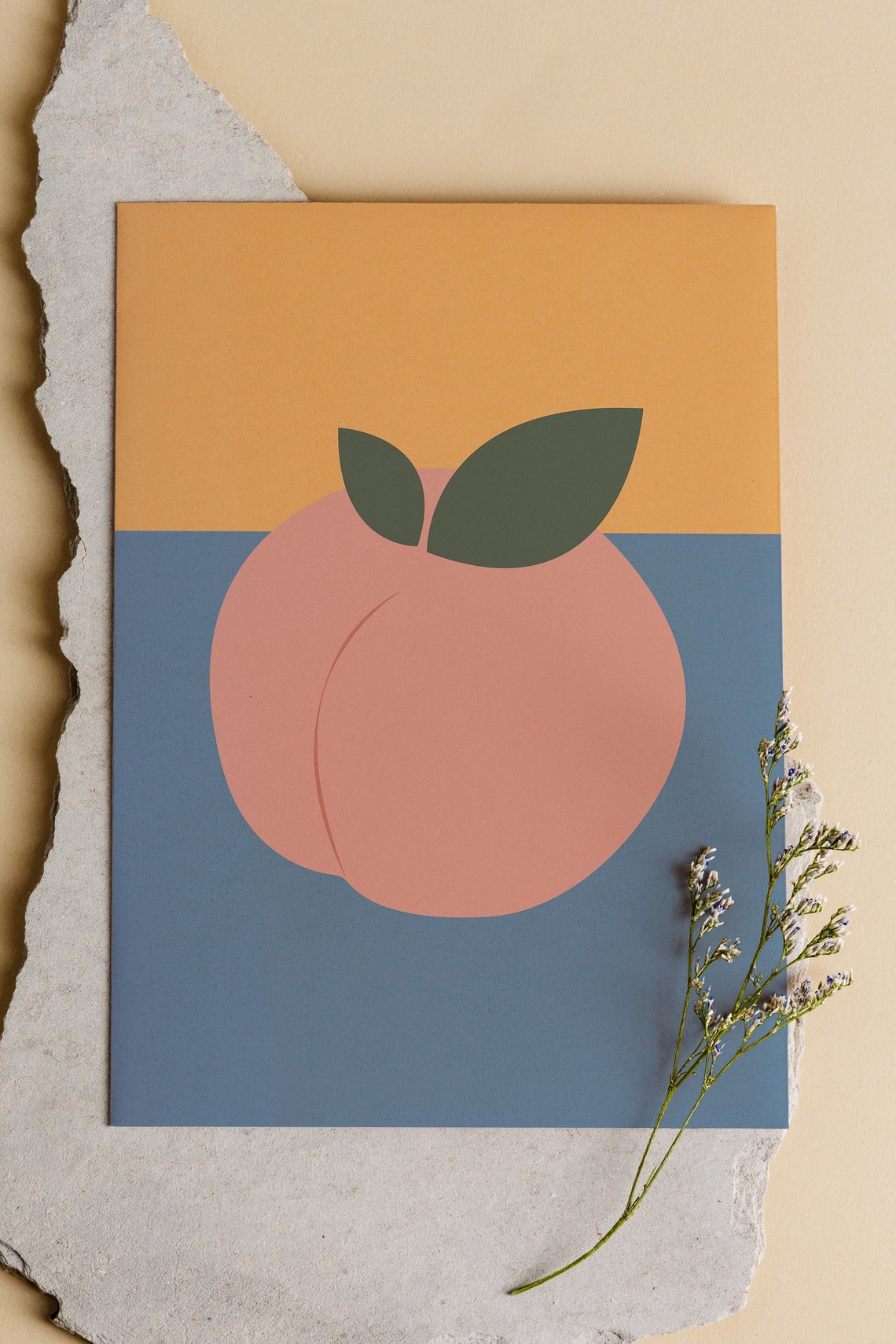 Peach Wall Art Peach Home Decor Peach Boho Peach Bathroom | Etsy