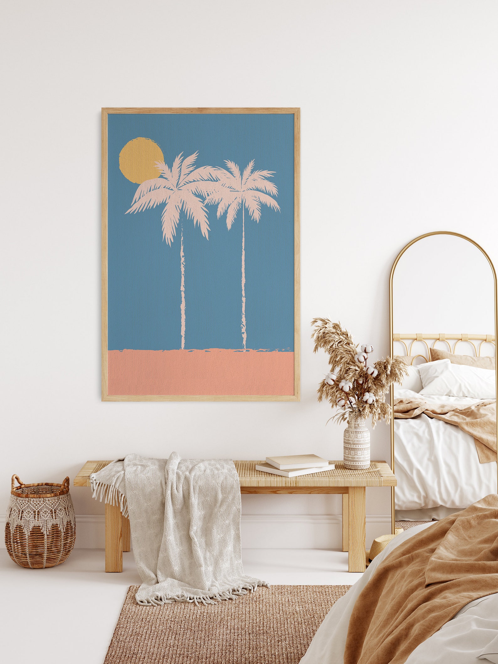 Palm Tree wall decor printable palm tree bathroom Etsy