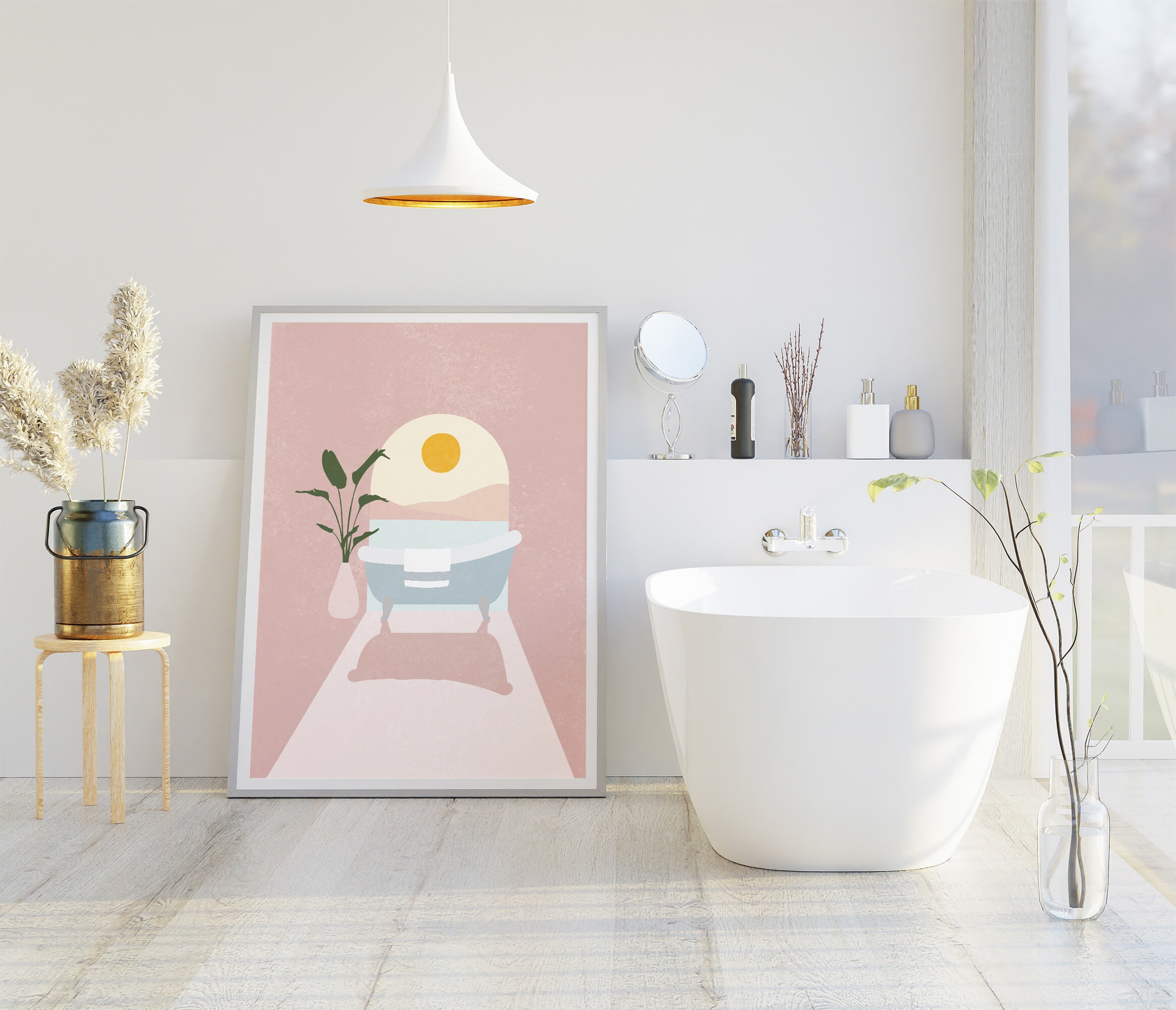 Boho Bathroom Wall Decor Boho Bathroom Decor Boho Etsy UK