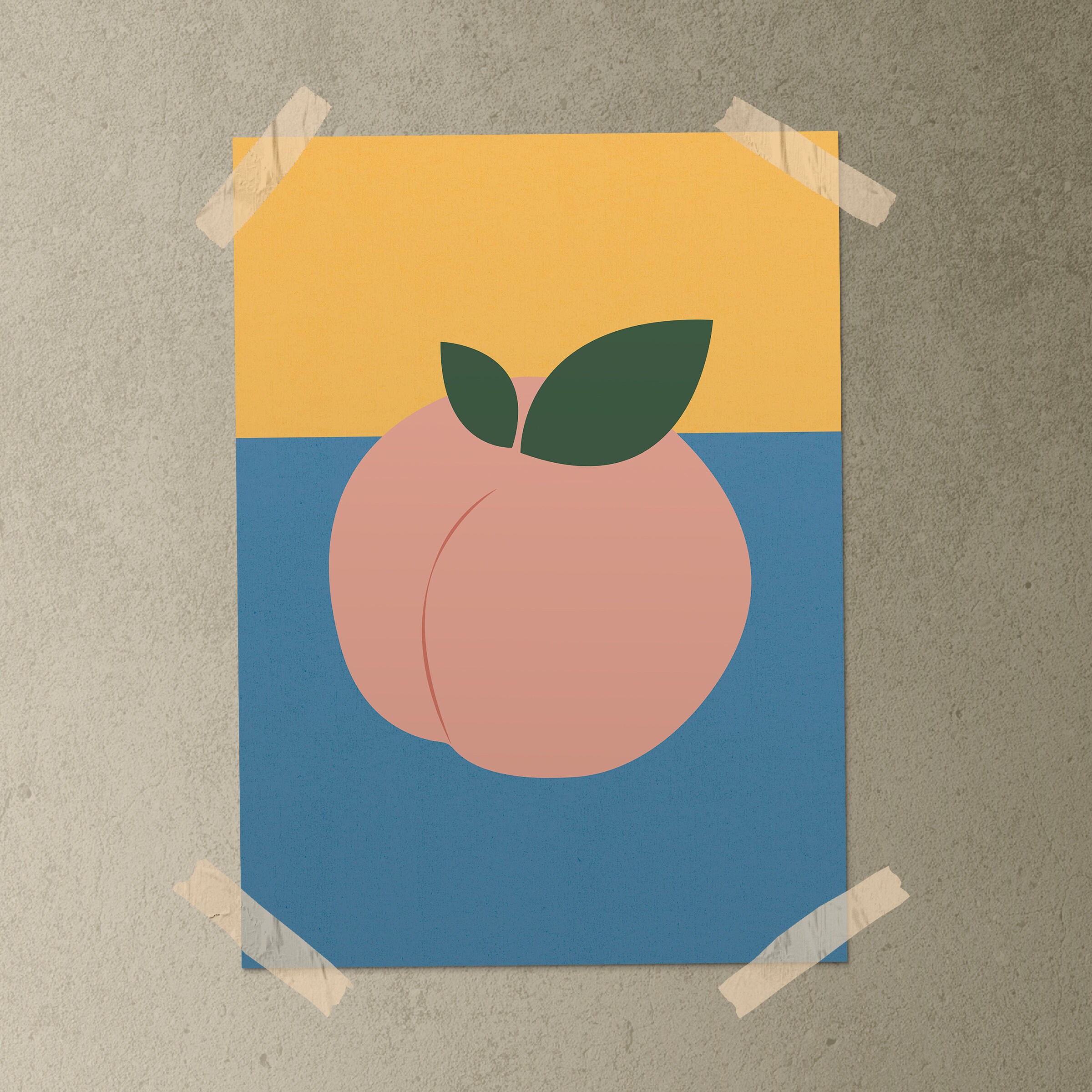 Peach wall art peach home decor peach boho peach bathroom Etsy