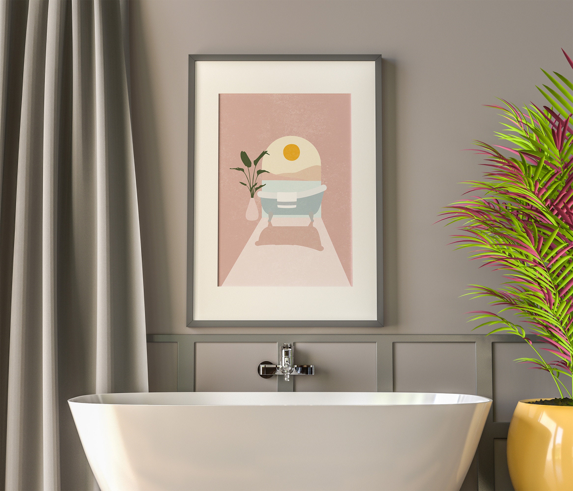 Boho Bathroom Wall Decor Boho Bathroom Decor Boho Etsy UK