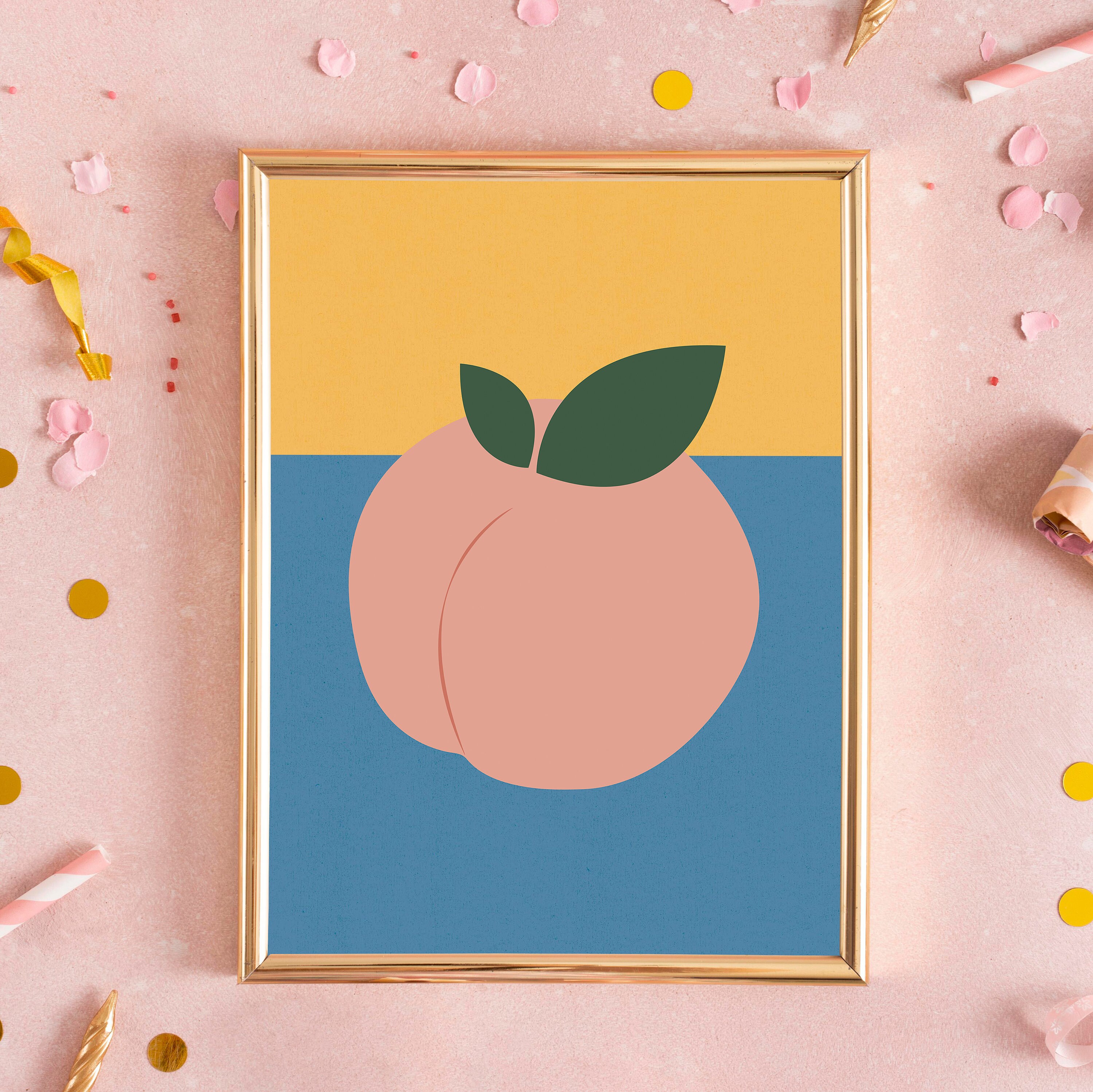 Peach wall art peach home decor peach boho peach bathroom Etsy