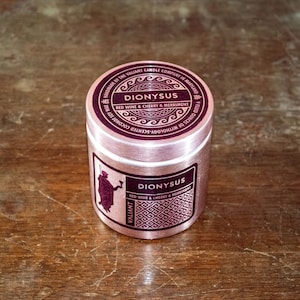 Dionysus Candle | Greek Mythology | Coconut Soy Wax Candle with Wooden Wick | God of the Vine | Smells Like Merlot Wine and Cherries