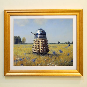 Dalek in a Field of Wildflowers | Doctor Who Art Print | Painting by Kevin L. Owens