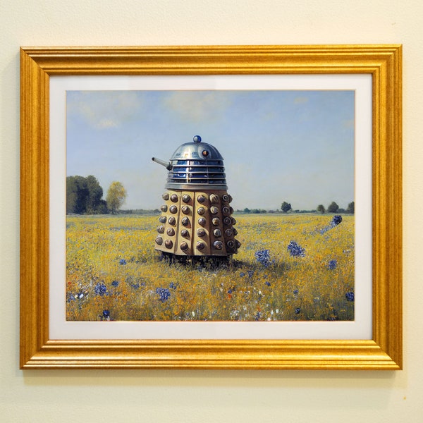 Dalek in a Field of Wildflowers | Doctor Who Art Print | Giclée Painting by Kevin L. Owens