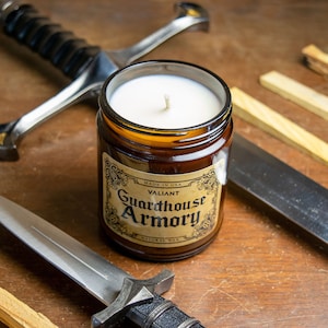Guardhouse Armory Soy Wax Candle | Geek Gift | Dungeons & Dragons | Palo Santo