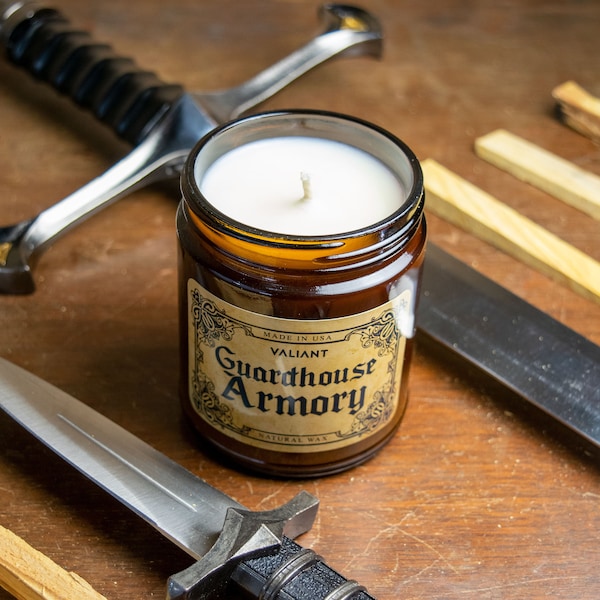 Guardhouse Armory Soy Wax Candle | Geek Gift | Dungeons & Dragons | Palo Santo