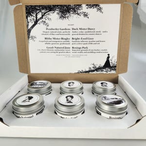 Pride and Prejudice Candles - Set of 6 | Jane Austen