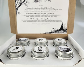 Candele ispirate a Orgoglio e Pregiudizio - Set da 6 / Jane Austen