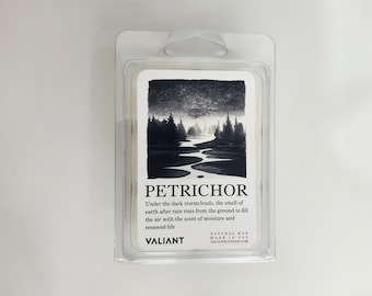 Petricor / El olor a tierra mojada / Pastillas de cera de soja