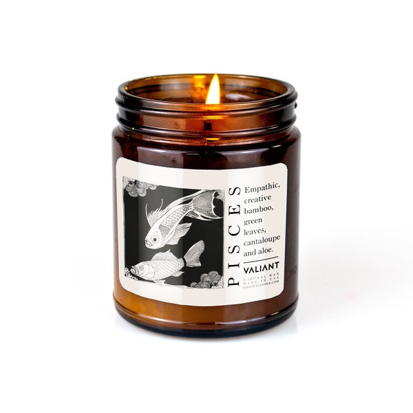 Pisces Zodiac Candle