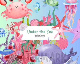 Under the sea - come colour with me