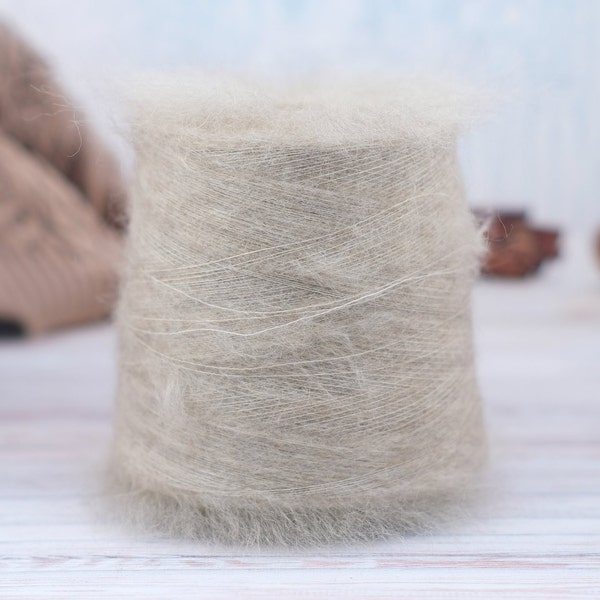 Luxury super kidmohair yarn on cone , hand knitting, price per 100 gram