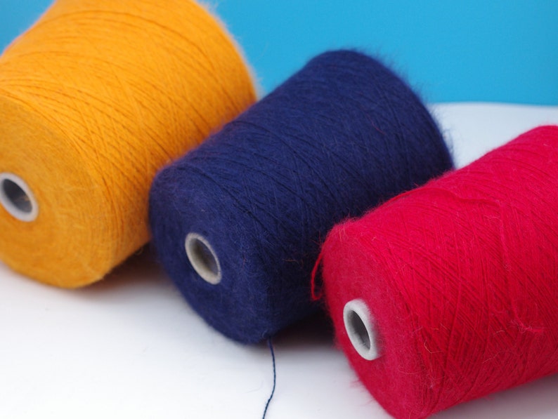 Angora Rabbit Yarn on Cone Yarn for Knitting Price per 100 Etsy