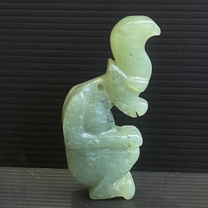 Antique Near Eastern Natural Jade Stone Carving Idol,Human Figurine Statue