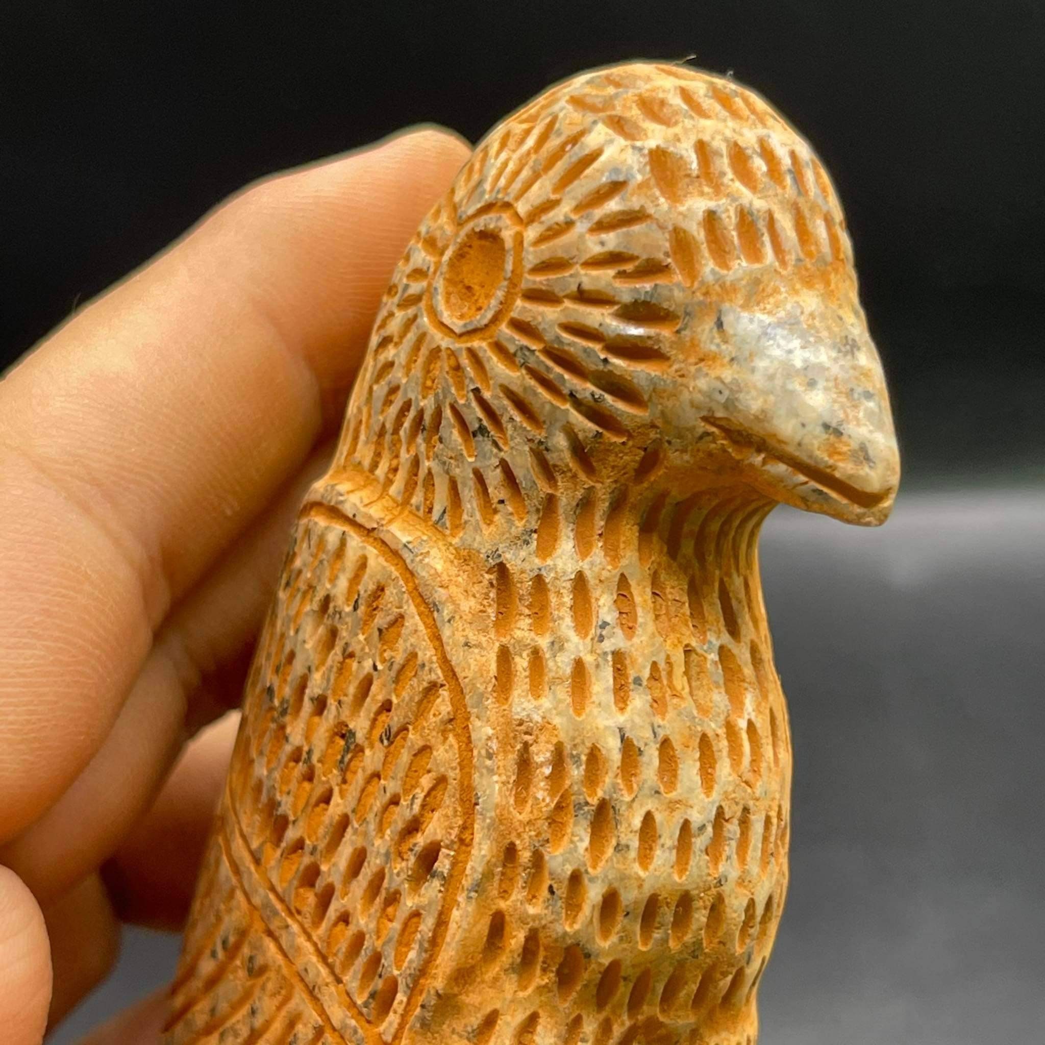 1 世紀の非常にユニークな古代近東の石彫りの鳥の像の彫刻 - Etsy 日本