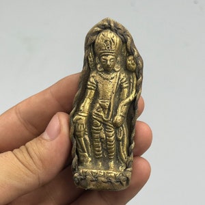 Unique Ancient near Eastern bronze Buddha Figure Tile
