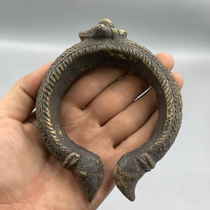 Unique Ancient viking era nordica bronze unique shape bangle bracelet