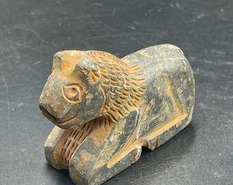 Unique Ancient Greco Bactrian Stone carving Animal Figurine Statue
