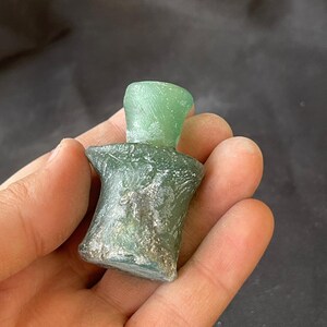 Wonderful Ancient Roman irdescent glass small bottle rare