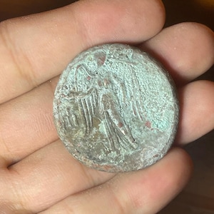 Unresearched Old Roman Bronze Unique Authentic Coin In Good Condition With Remarkable Patina