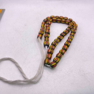 Vintage Venetian Trade Bead Necklace: Antique Chervan Beads
